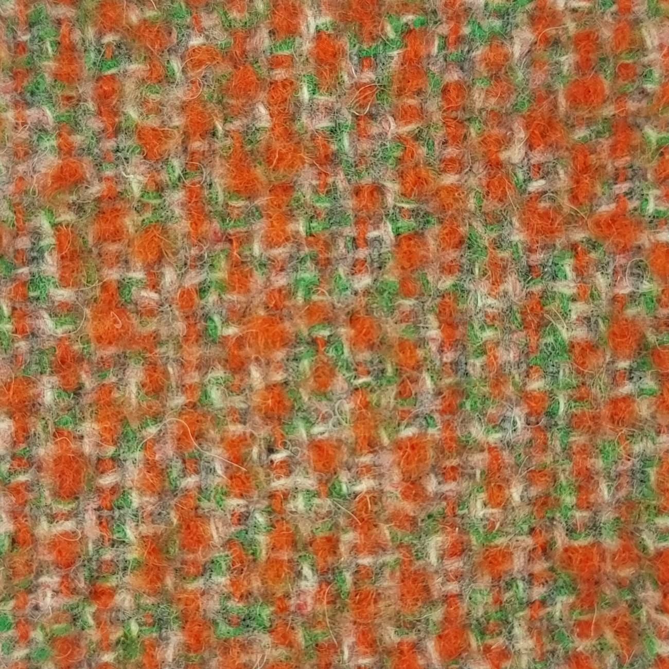 Wool Tweed Yarn Dyed Woven Fabric - FAB 1492 - 3.Orange