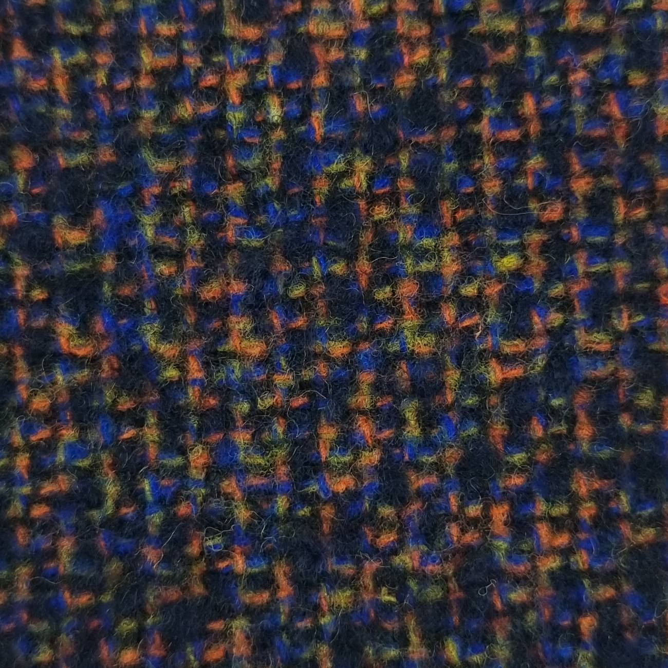 Wool Tweed Yarn Dyed Woven Fabric - FAB 1492 - 5.Blue