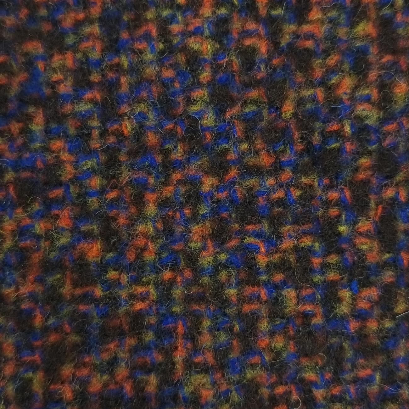 Wool Tweed Yarn Dyed Woven Fabric - FAB 1492 - 6.Blue Orange