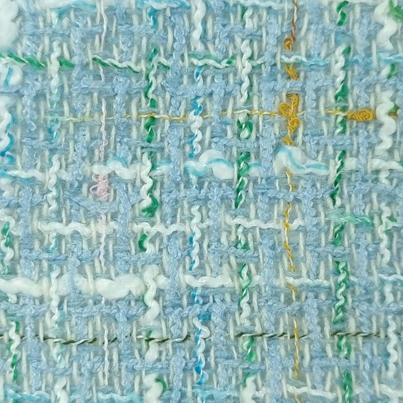 Tweed Yarn Dyed Woven Fabric - FAB 1493 - 2.Blue