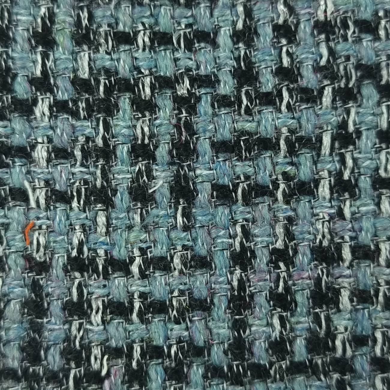 Tweed Yarn Dyed Polyester Woven Fabric - FAB 1494 - 1.Blue