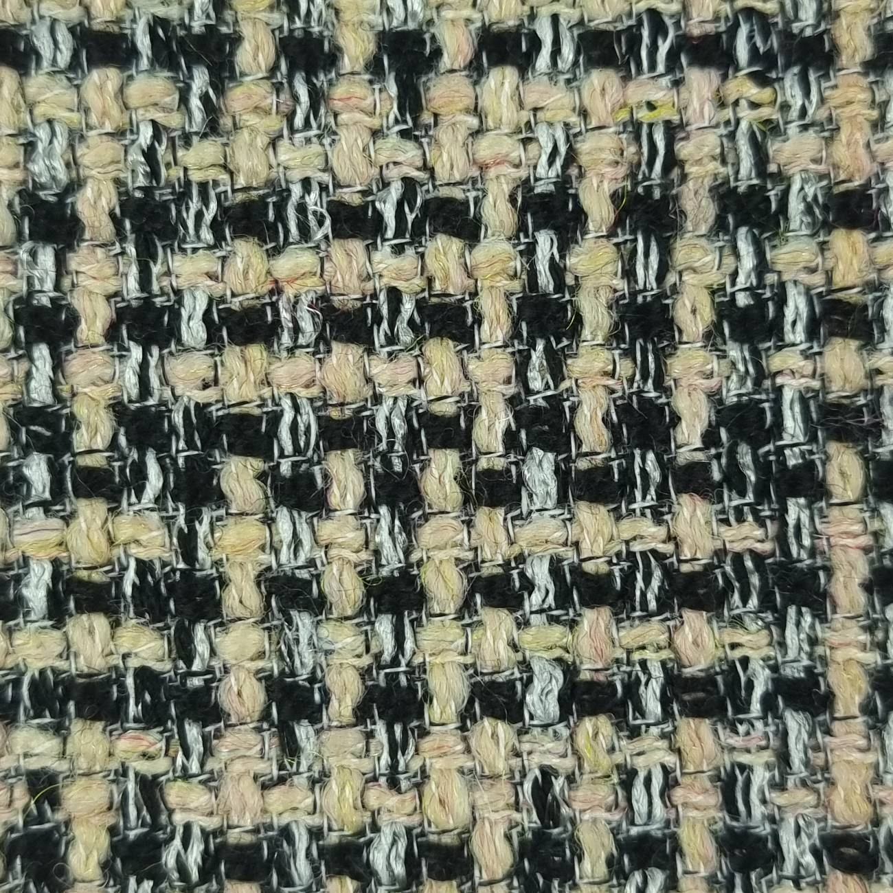 Tweed Yarn Dyed Polyester Woven Fabric - FAB 1494 - 3.Beige