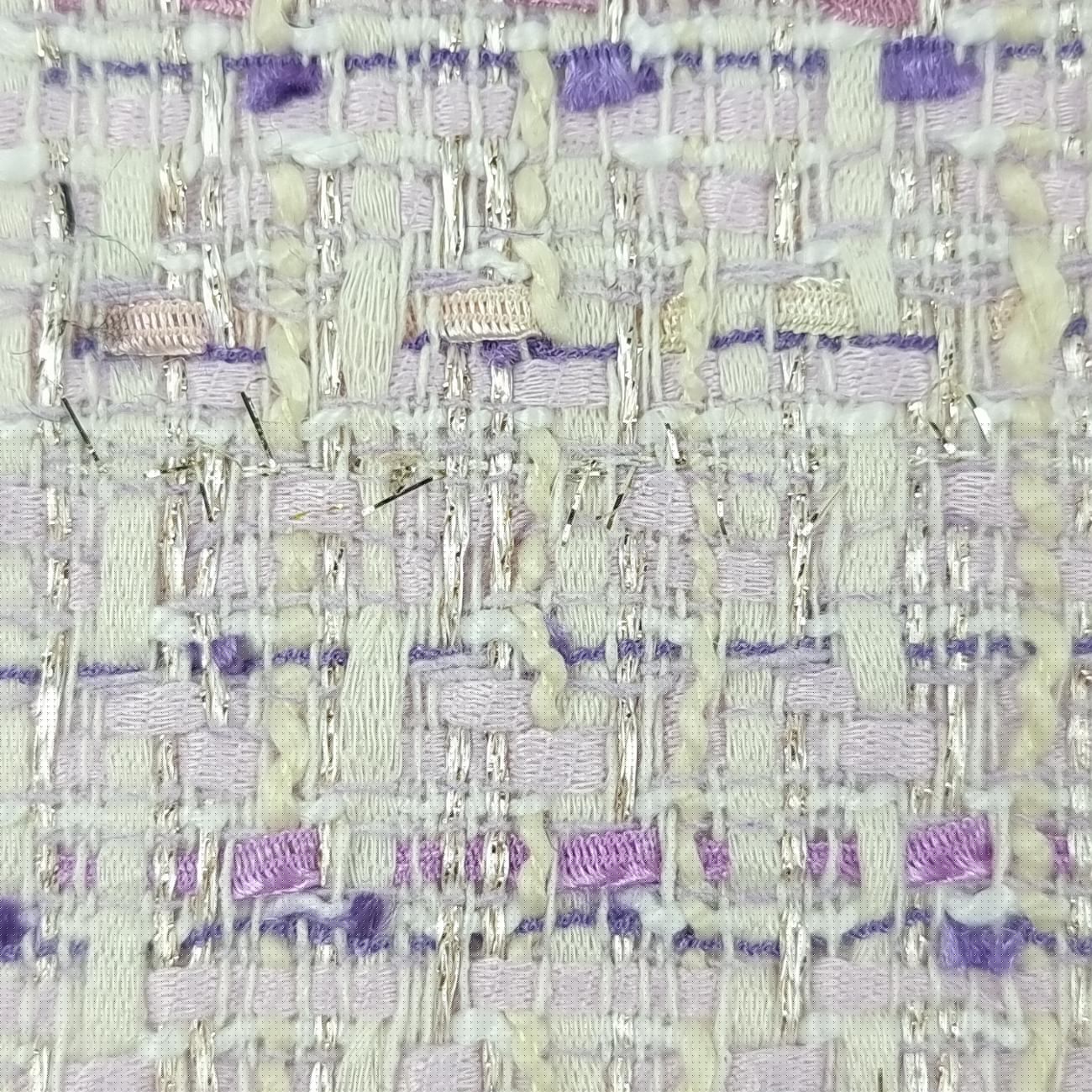 Tweed Y/Dyed Cotton Polyester Woven Fabric - FAB 1496 - 1.Lilac