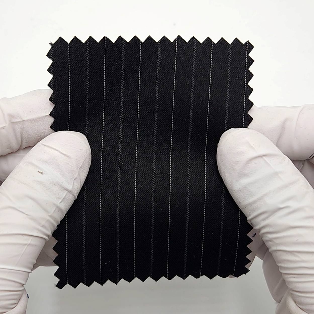 Pencil Stripe Plain Rayon Spandex Polyester Woven Fabric - FAB 1782 -