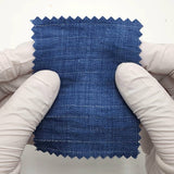 Solid Denim Slub Polyester Woven Fabric - FAB1774 - 1.Denim blue-2.White-3.Sand-4.Light blue-5.Navy blue-6.Black 