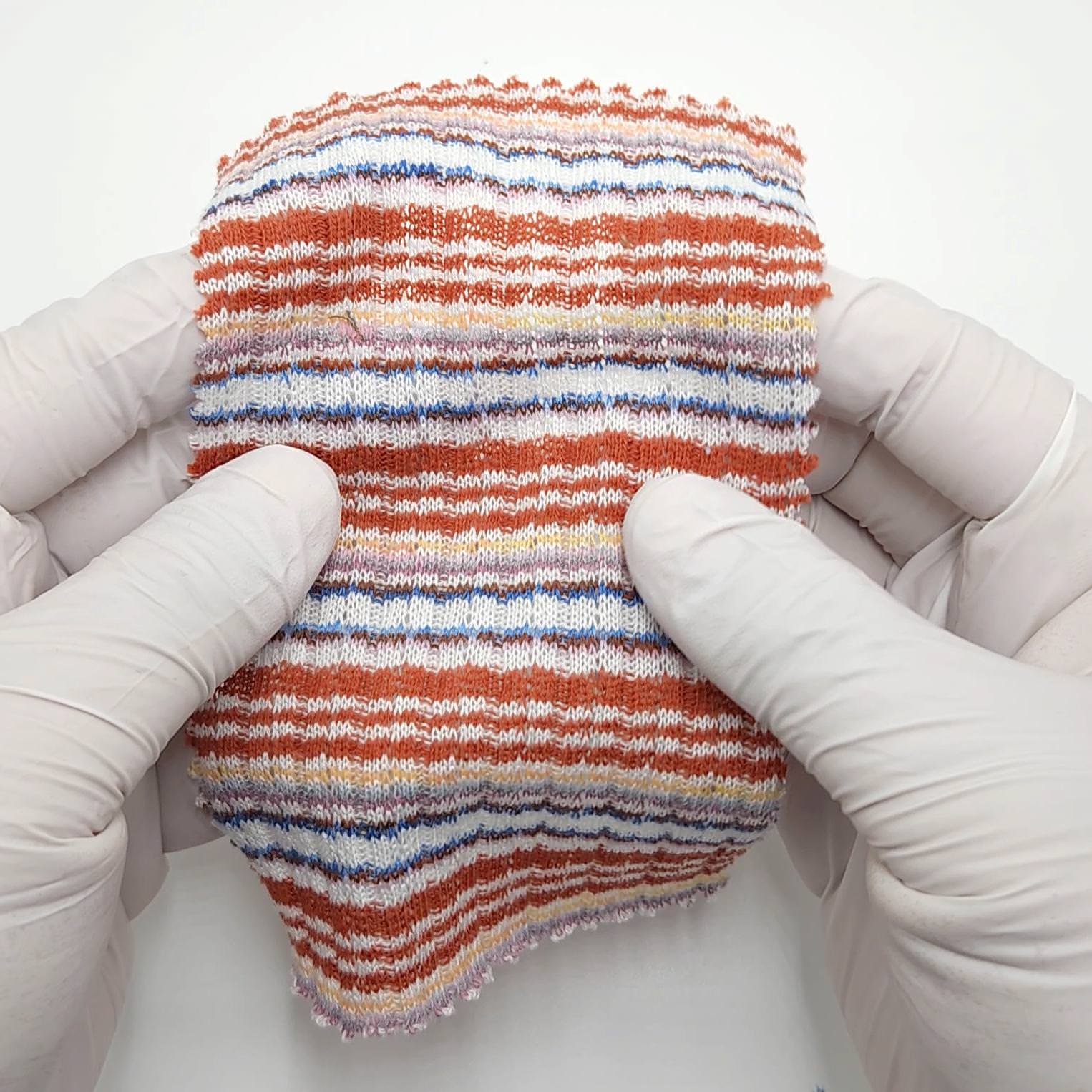 Stripe Rib YarnDyed Cotton Knit Fabric - FAB1777 - 1.Red-2.Green-3.Pink-4.Light blue-5.Black 