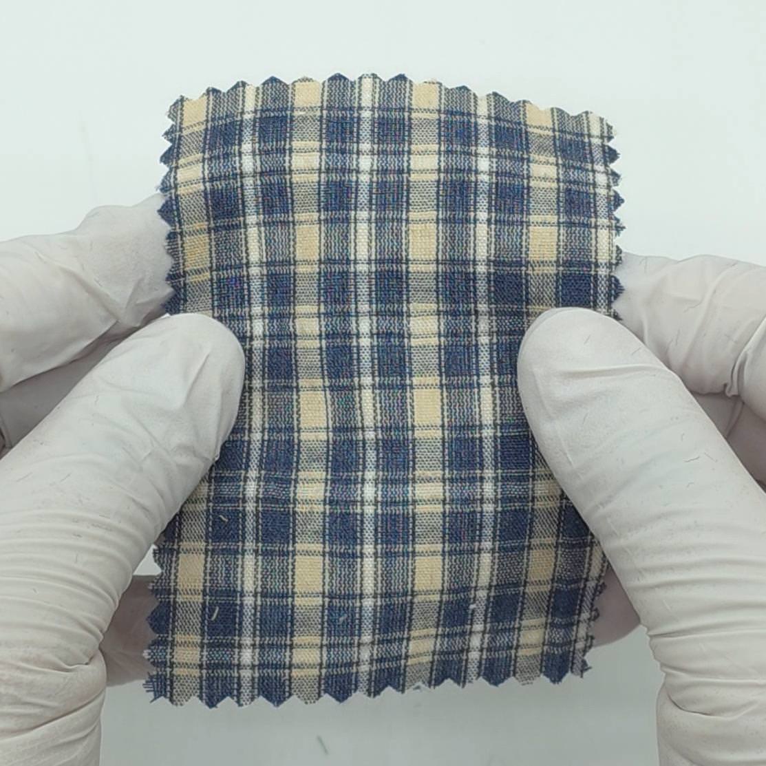 Lightweight Crisp Check Cotton Poly Shirting Woven Fabric - FAB 1938 - Main