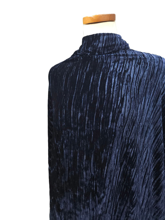 Solid Pleated Velvet Spandex Polyester Knit Fabric - FYD1721