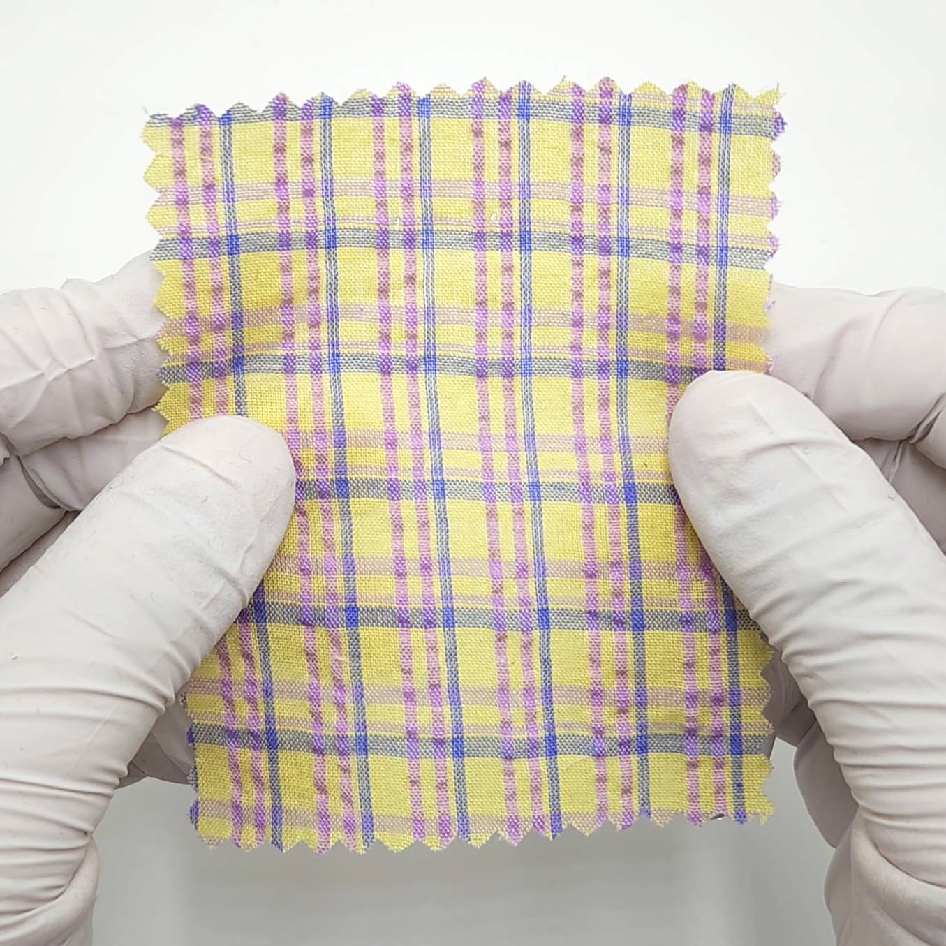 Multi Color Check YarnDyed Polyester Cotton Woven Fabric - FAB 1789 -