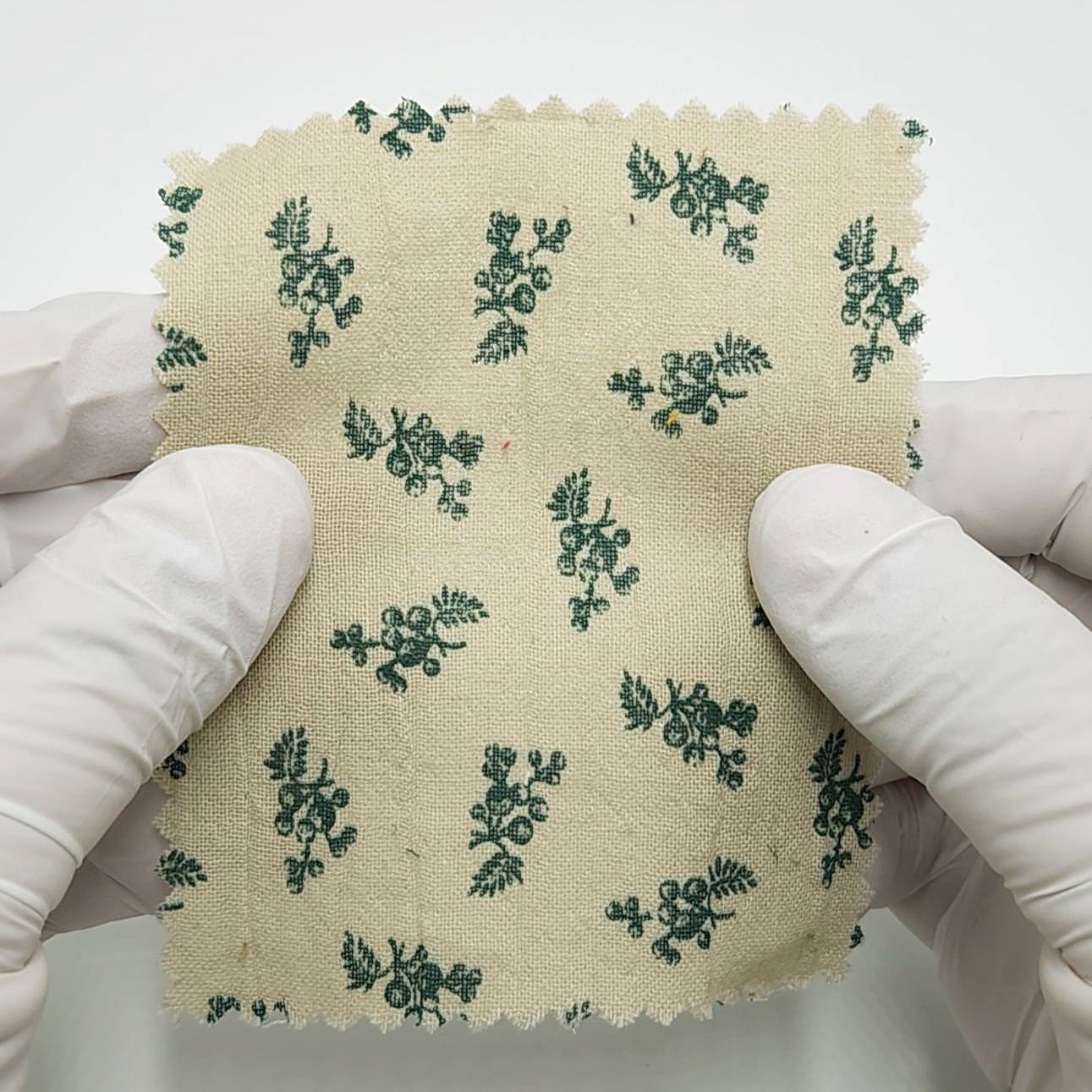 Samll Leafy Print Gauze Cotton Woven Fabric - FAB 1749 -