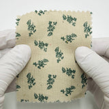 Samll Leafy Print Gauze Cotton Woven Fabric - FAB1749 - 1.Cream-2.Dark teal-3.Cream-4.Tan-5.Black 