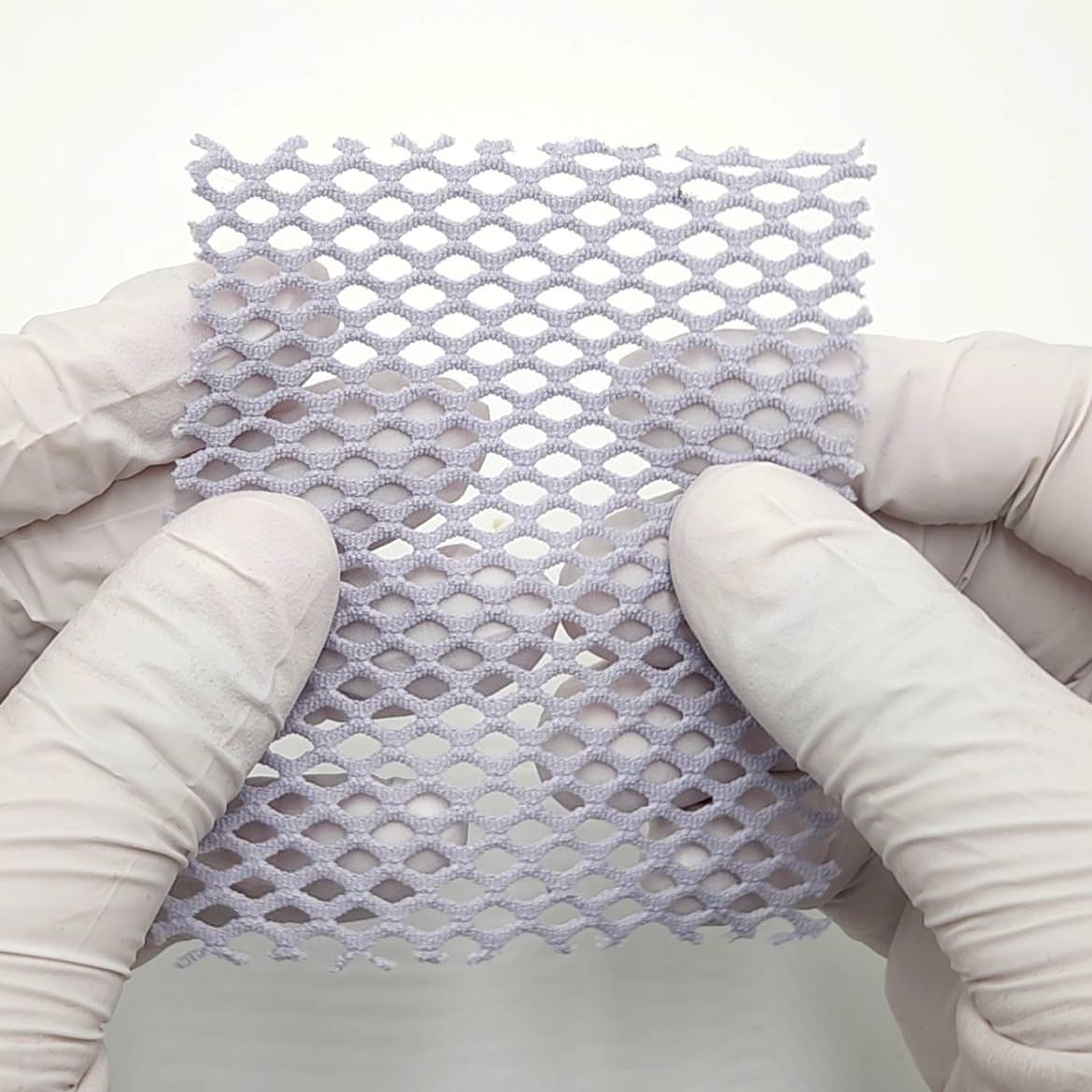 1.Purple gray-2.Beige-3.Light pink gray-4.Light mint green-5.Light sky blue - Net Solid Mesh Spandex Polyester Knit Fabric - FAB 1803