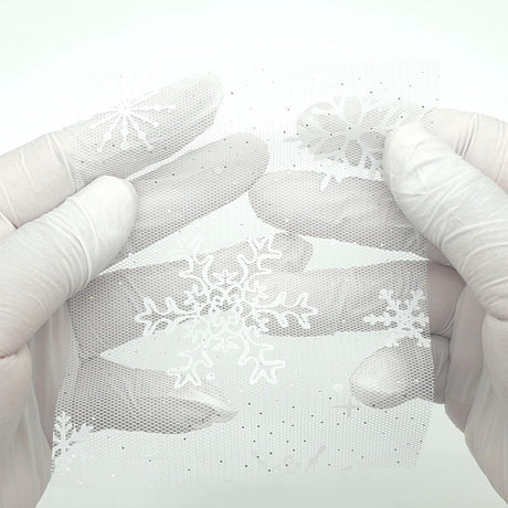 Snowflake Galaxy Polyester Knit Fabric - FAB1950