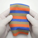[Swatch] Stripe Rib YarnDyed Spandex Rayon Knit Fabric - FAB1780 - Swatch 