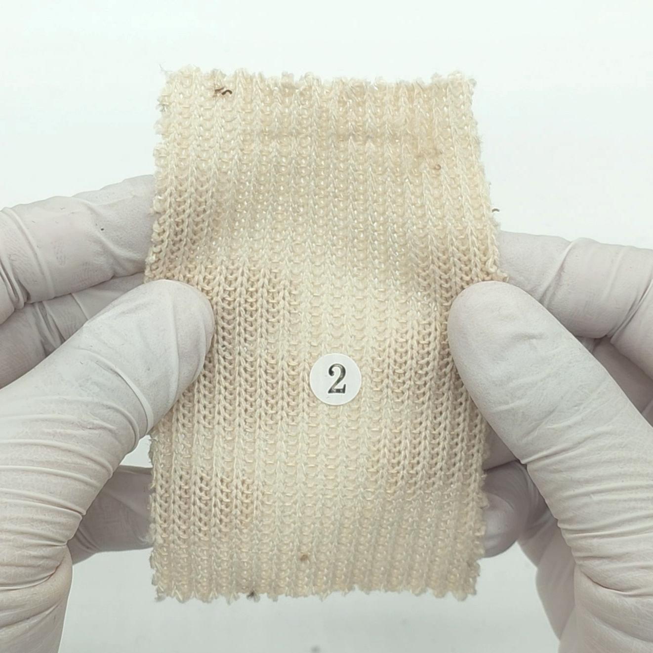 1: Light Brown-2: Pale Beige-3: Pale Pink-4: Light Gray-5: Olive Green - Rib Knit Poly Fabric - FAB 1855