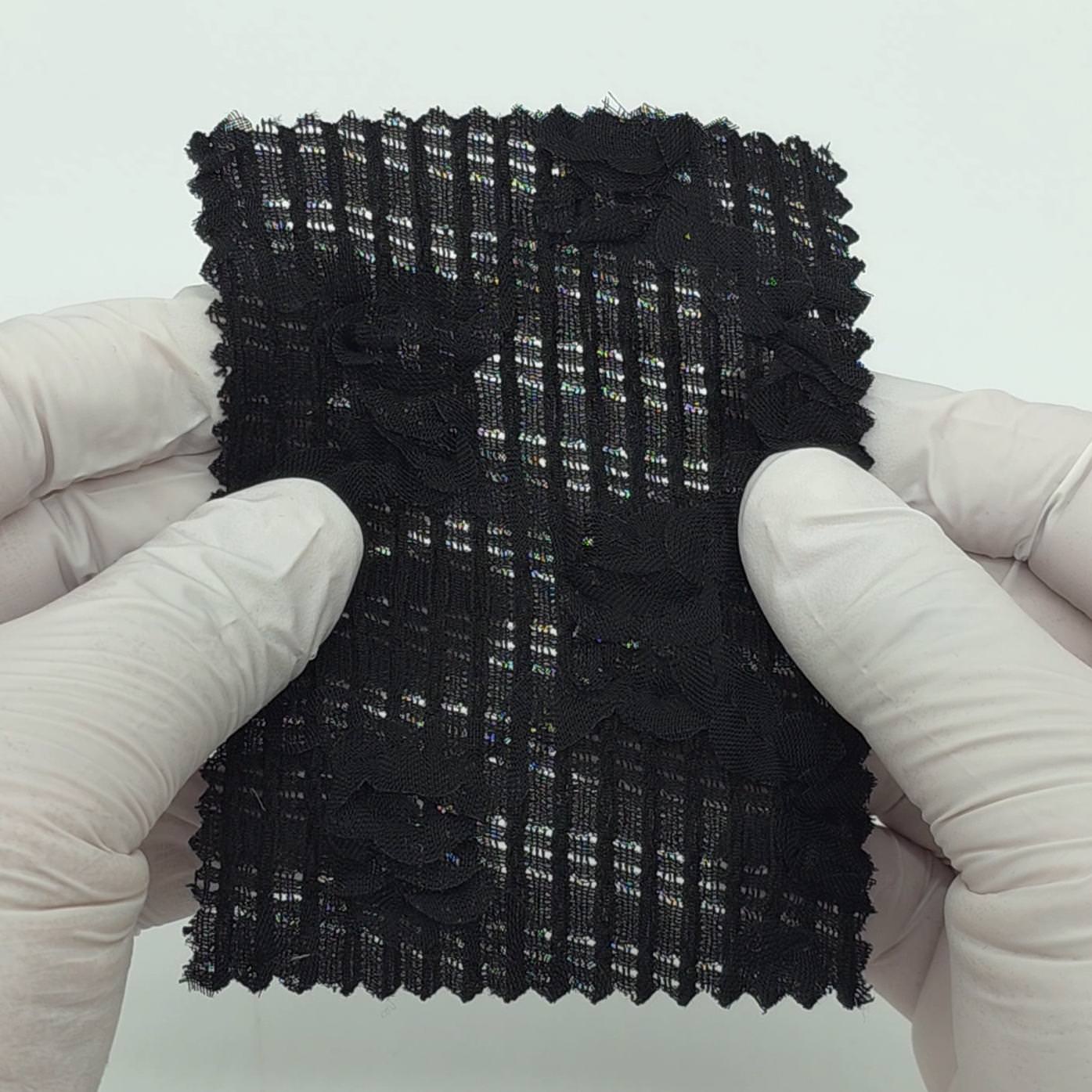 Medium Weight Raised Ribbon Textured Poly Span Jacquard Woven Fabric - FAB 1933 - Main