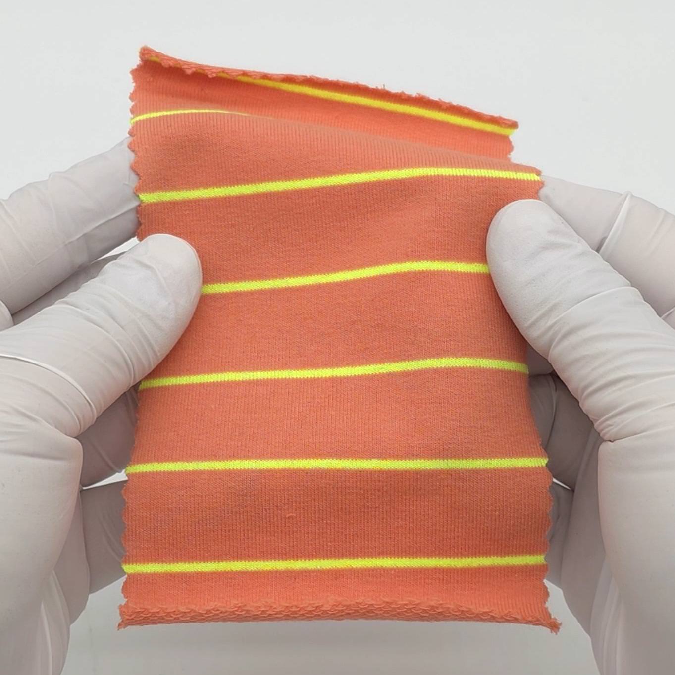 20mm Textured Striped Cotton Spandex French Terry Knit Fabric - FAB 1919 - Main