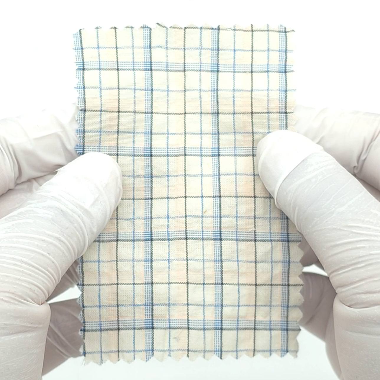 Tattersall Check Polyester Cotton Woven Fabric - FAB1969