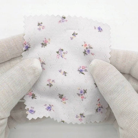 Ditsy Floral Pointelle Cotton Knit Fabric - FAB1876 - Main