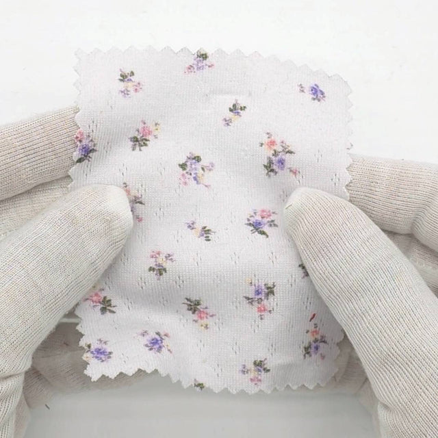 Ditsy Floral Pointelle Cotton Knit Fabric - FAB1876 - Main