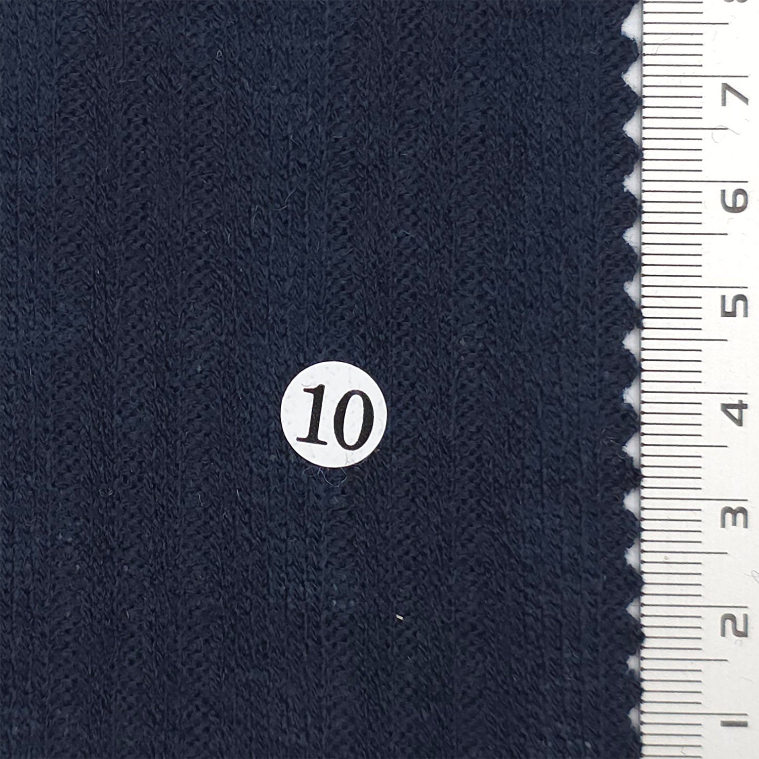 Hairy TR Stripe Irregular Rayon Polyester Knit Fabric - FAB 1818 - 10.Navy