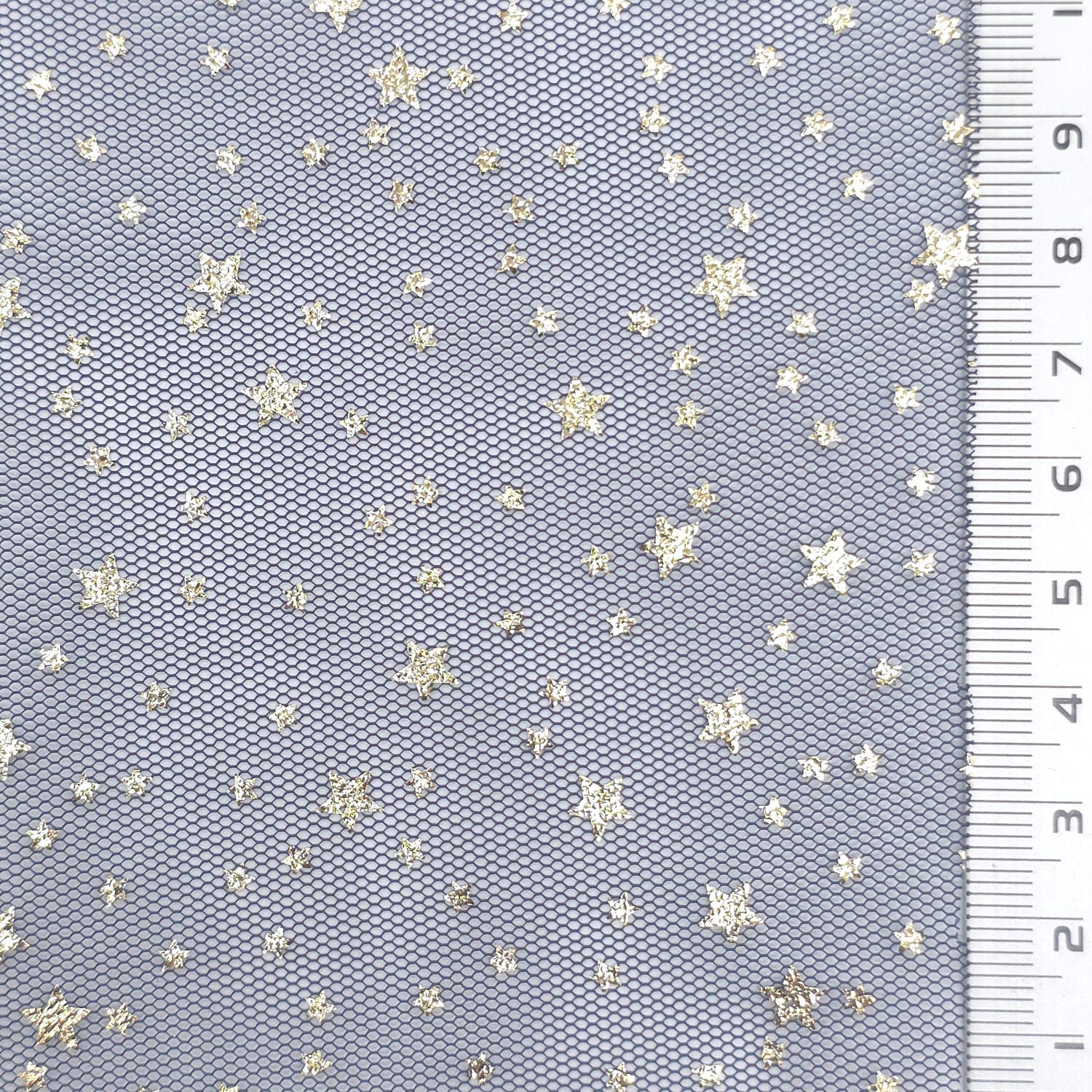 Star Print Poly Knit Fabric - FAB1953 - Navy