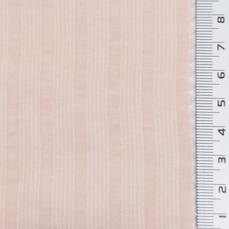 Light Pink - Jacquard Stripe Lyocell Nylon Woven Fabric - FAB1877