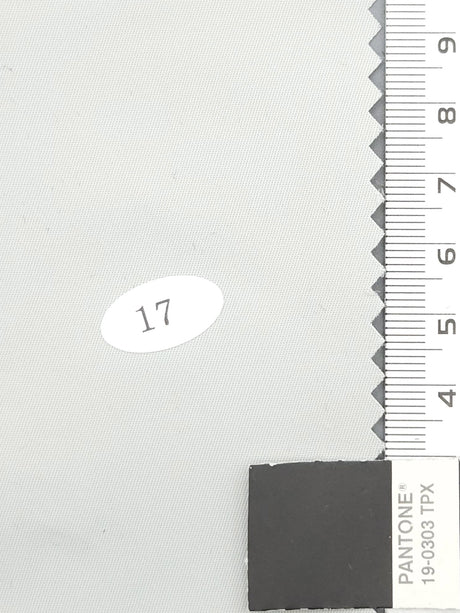 Solid Recycled Nylon Woven Fabric - FAB1681 - 1.Dusty Grey-2.Star Dust-3.Cotton Seed-4.Lemon Grass-5.Olive Haze-6.Camouflage Green-7.Smokey Grey-8.Carbon Grey-9.White-10.Eggshell 