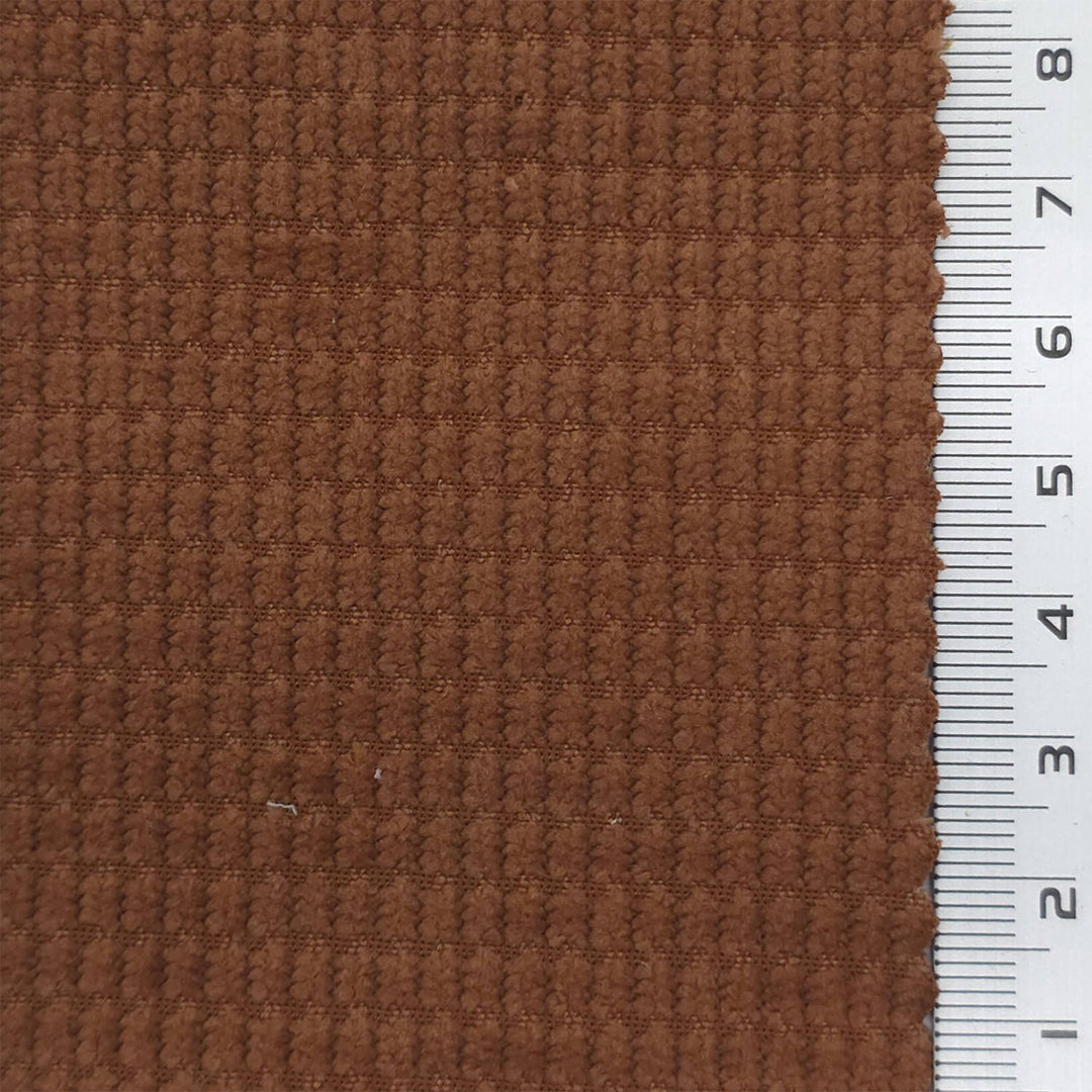 1: Warm Gray-2: White-3: Pale Cream-4: Beige-5: Tan - 8 Wale Textured Corduroy Poly Woven Fabric - FAB 1874