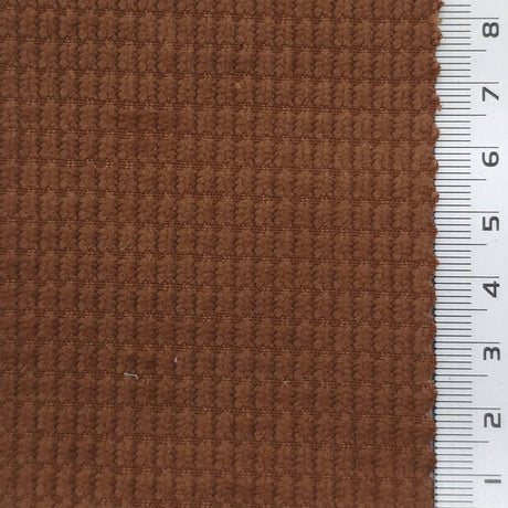 Brown - 8 Wale Textured Corduroy Poly Woven Fabric - FAB1874