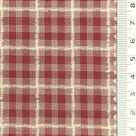 1: Dark Charcoal-2: Peach-3: Mustard Yellow-4: Golden Brown-5: Tan - Textured Lightweight Embroidered Plaid Poly Cotton Shirting Woven Fabric - FAB 1935