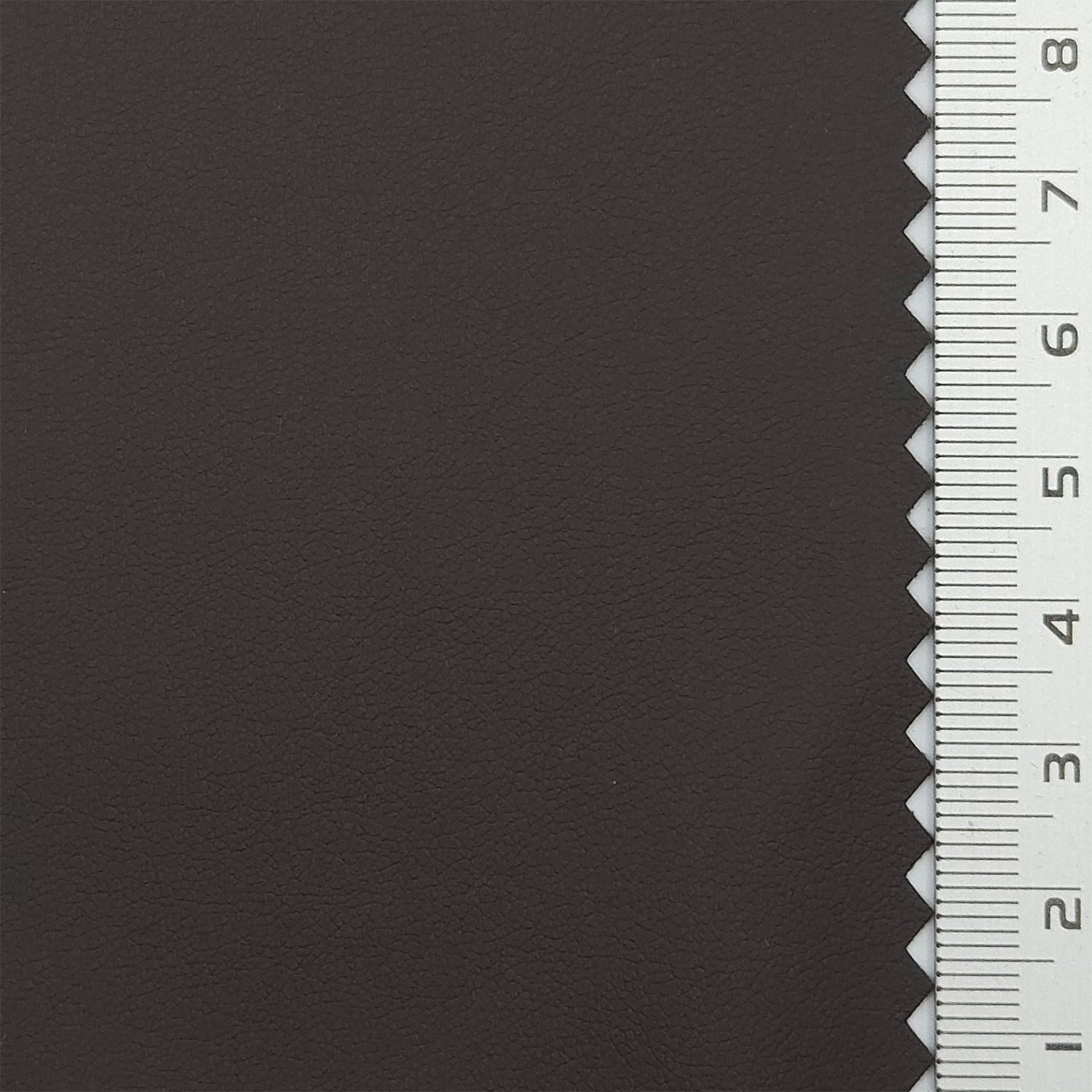 Soft Solid Leather Polyurethane Rayon Knit Fabric - FAB 1806 - 10.Deep brown