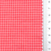 Bright Red - Windowpane Plain Nylon Woven Fabric - FAB1869