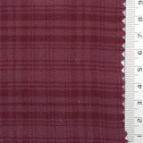 Burgundy Check Cotton Rayon Woven Fabric - FAB1826