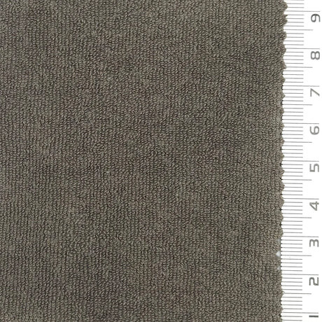 Towelling Solid Terry Cotton Polyester Knit Fabric - FAB1766 - 1.Light pink-2.White-3.Ivory-4.Light beige-5.Pale yellow-6.Tan-7.Dark green-8.Forest green-9.Charcoal gray-10.Taupe 
