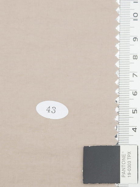 Solid Recycled Nylon Cotton Re-Nylon Woven Fabric - FAB1713 - 1.PInk Swan-2.Geyser-3.Light Grey-4.Dust Storm-5.Pearl Bush-6.Bone-7.Pale Chestnut-8.Ivory-9.Oyster Pink-10.Soft Amber 