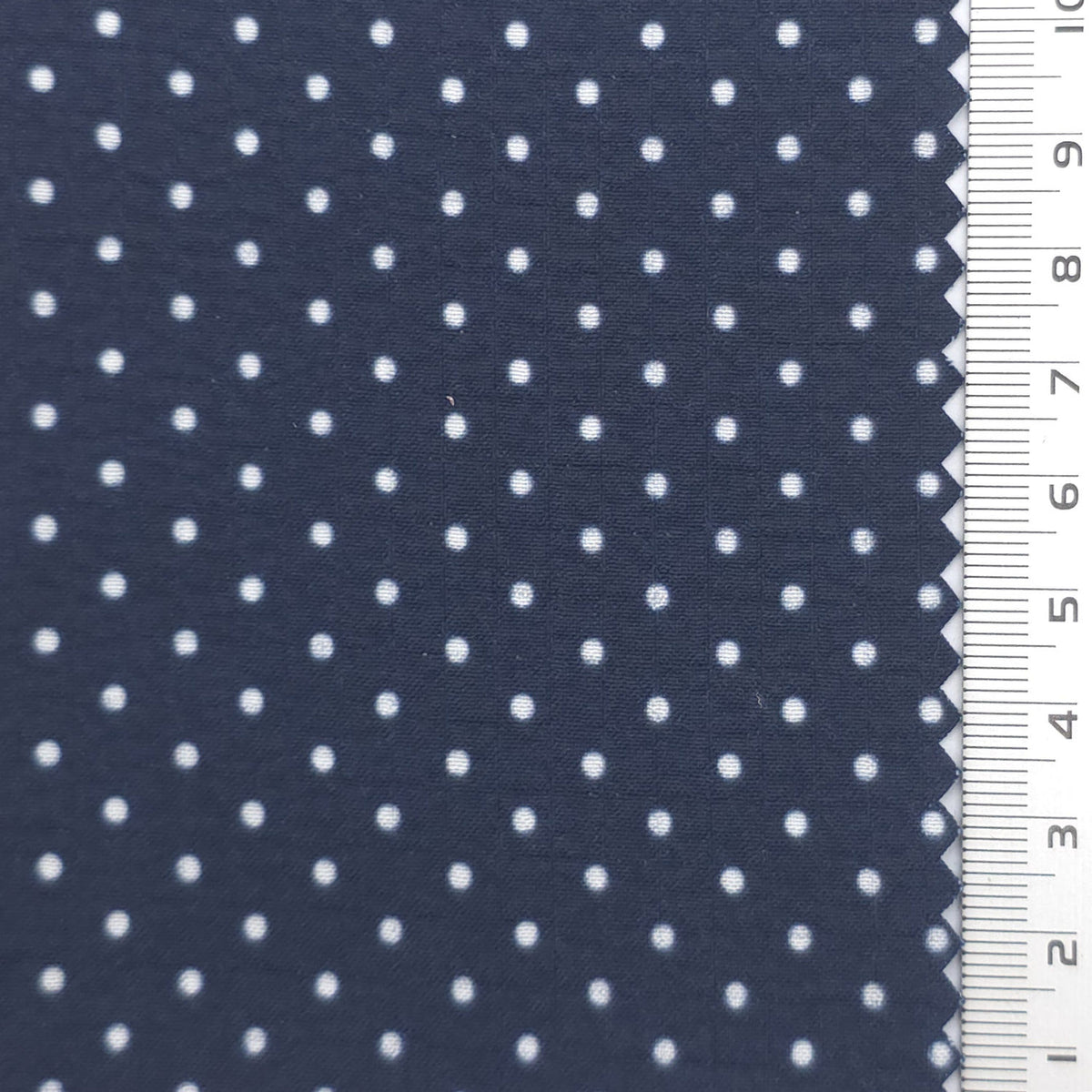 Polka Dot Polyester Woven Fabric - FAB1971 - Navy Blue