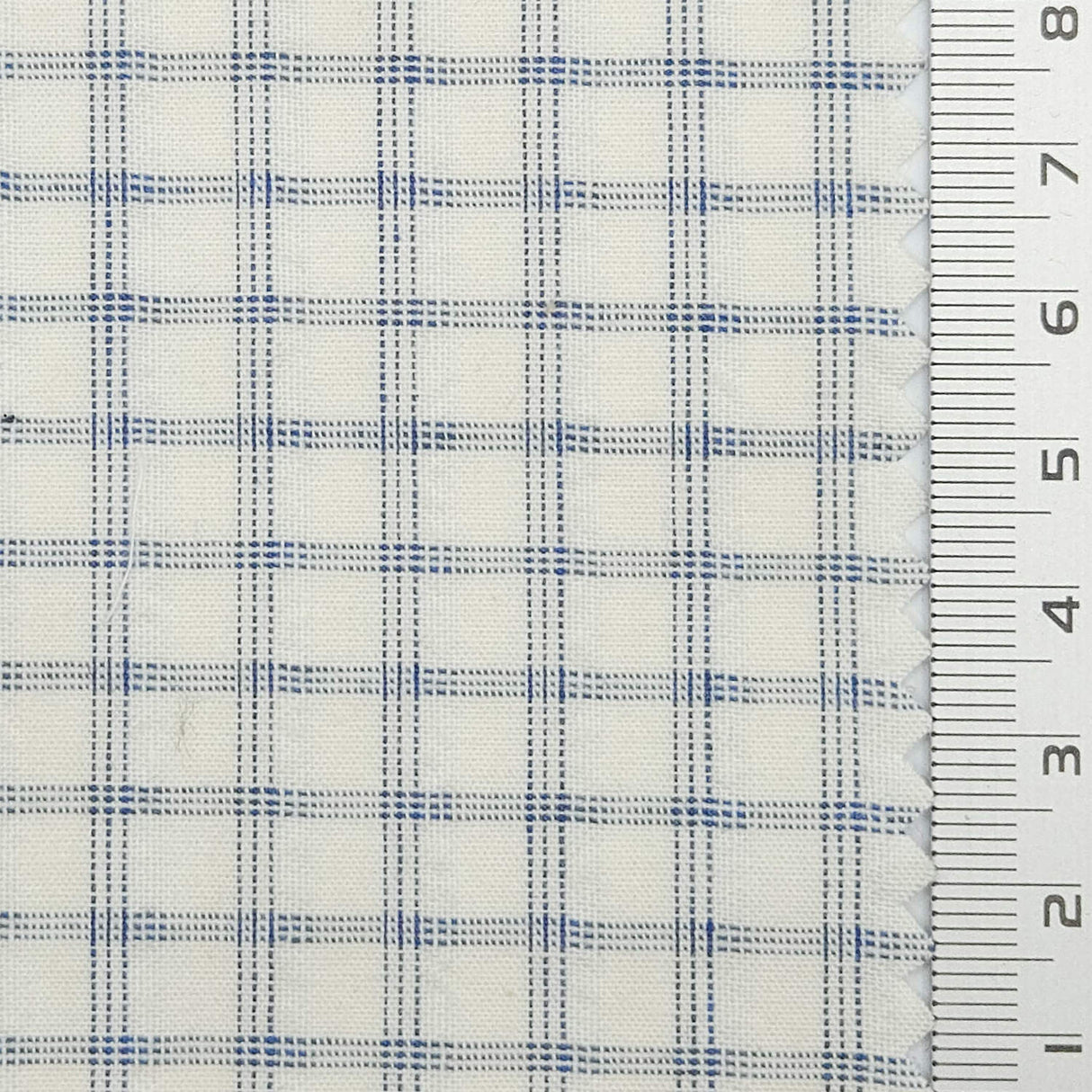 Distinct Check YarnDyed Cotton Polyester Woven Fabric - FAB1797 - Light Blue Plaid