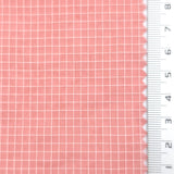 Coral - Windowpane Plain Nylon Woven Fabric - FAB1869
