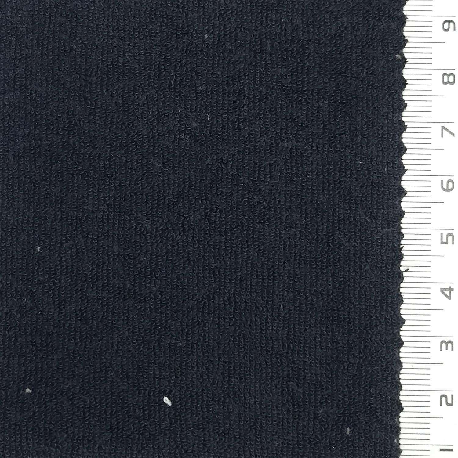 Towelling Solid Terry Cotton Polyester Knit Fabric - FAB 1766 - 11.Navy blue