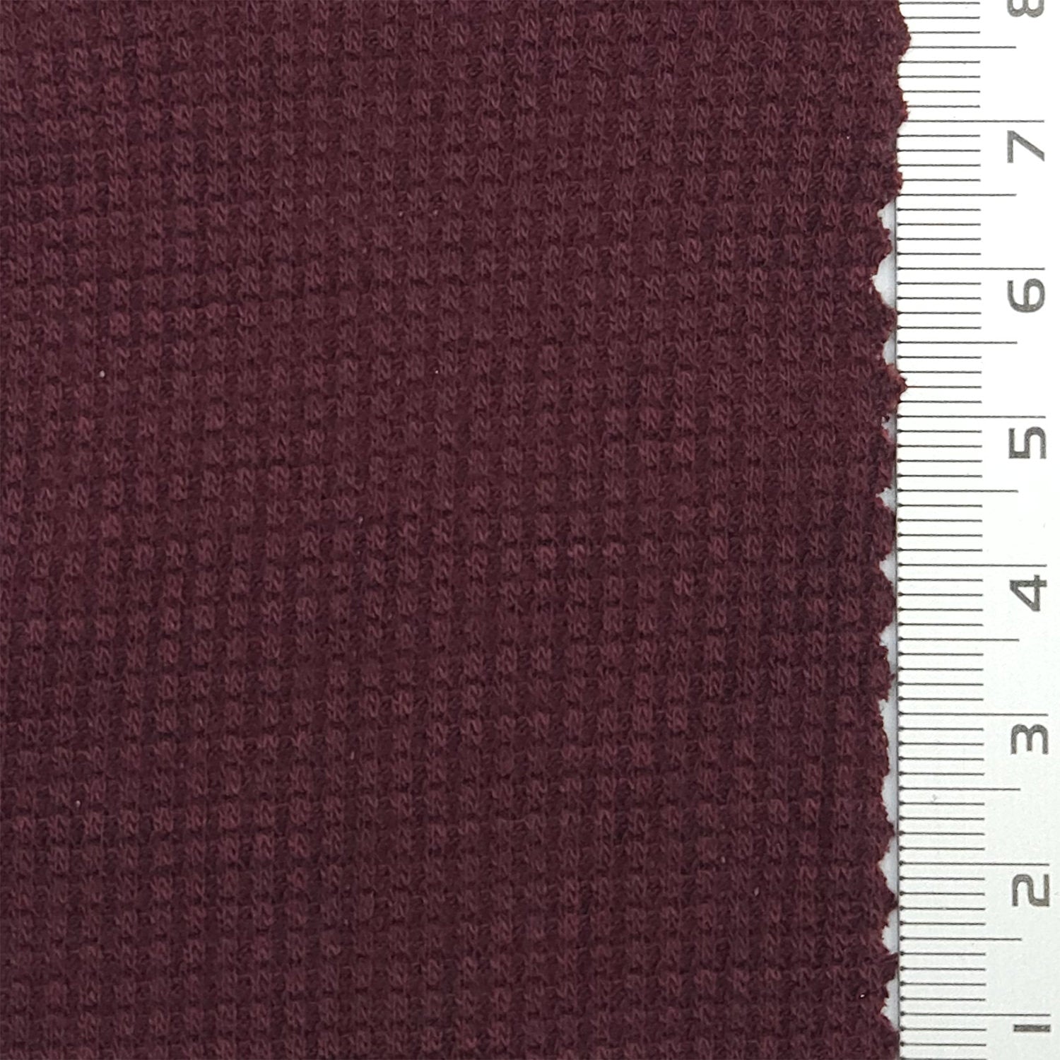 Solid Waffle Spandex Rayon Polyester Knit Fabric - FAB 1809 - 11.Garnet