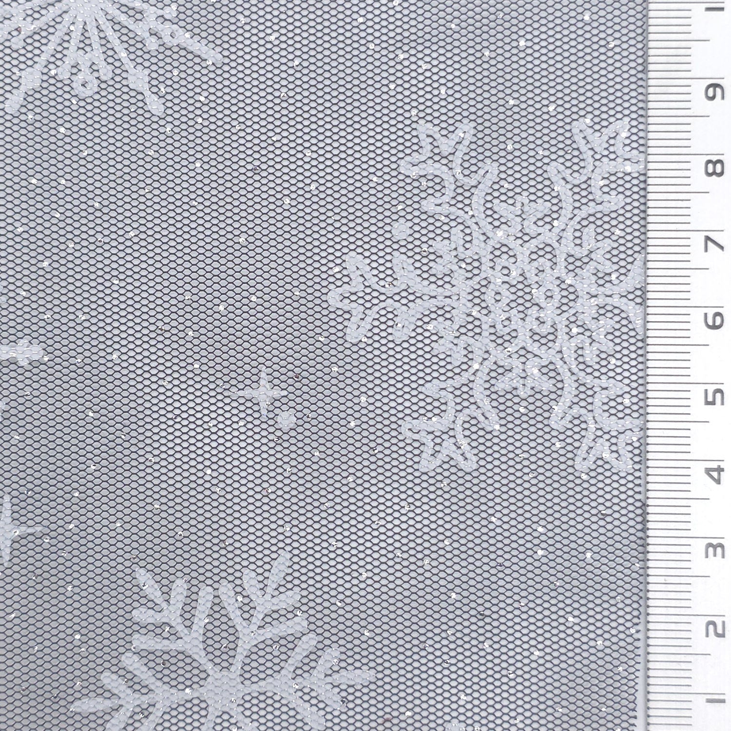 Snowflake Galaxy Polyester Knit Fabric - FAB1950 - Black