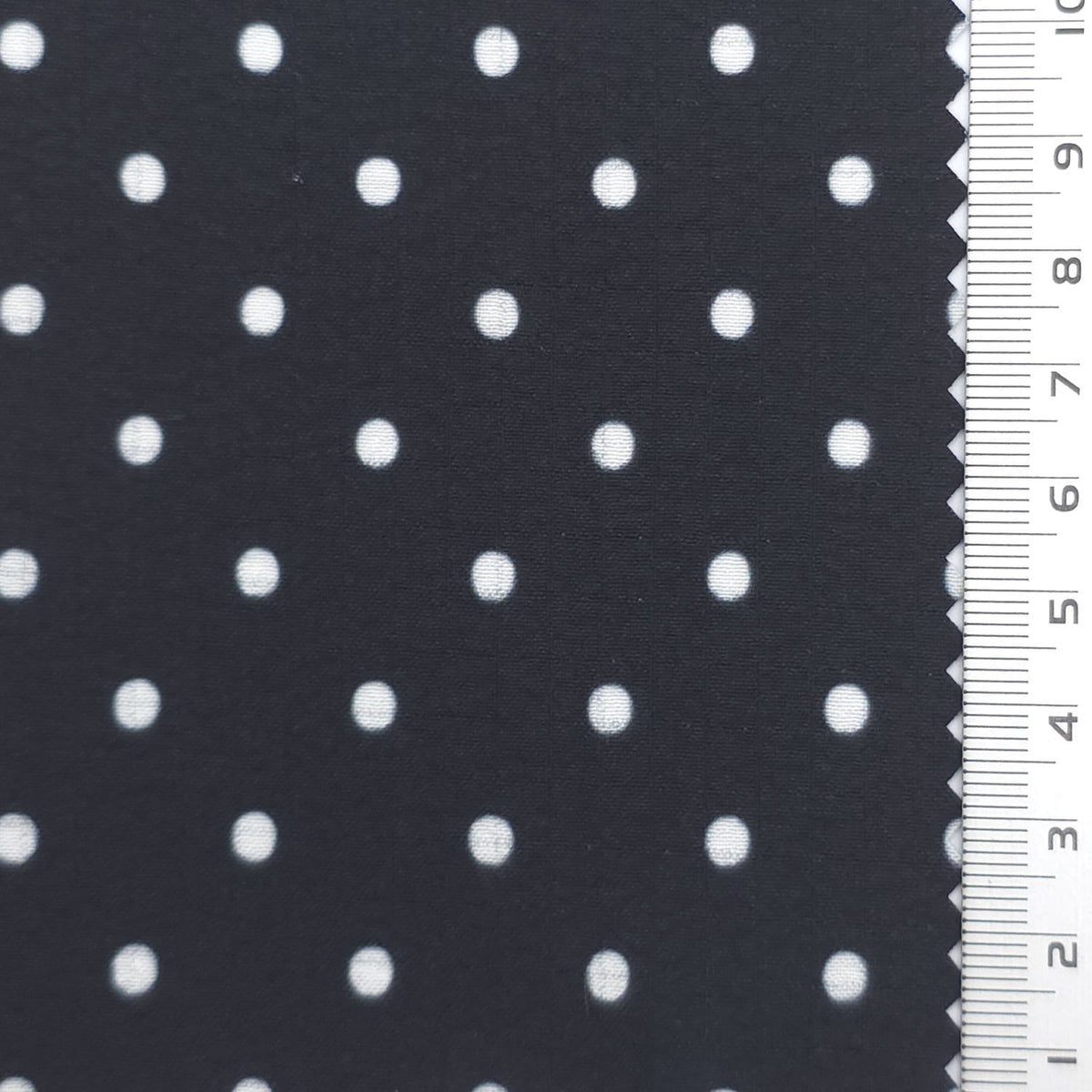 Polka Dot Polyester Woven Fabric - FAB1972 - Charcoal