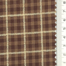 1: Dark Charcoal-2: Peach-3: Mustard Yellow-4: Golden Brown-5: Tan - Textured Lightweight Embroidered Plaid Poly Cotton Shirting Woven Fabric - FAB 1935