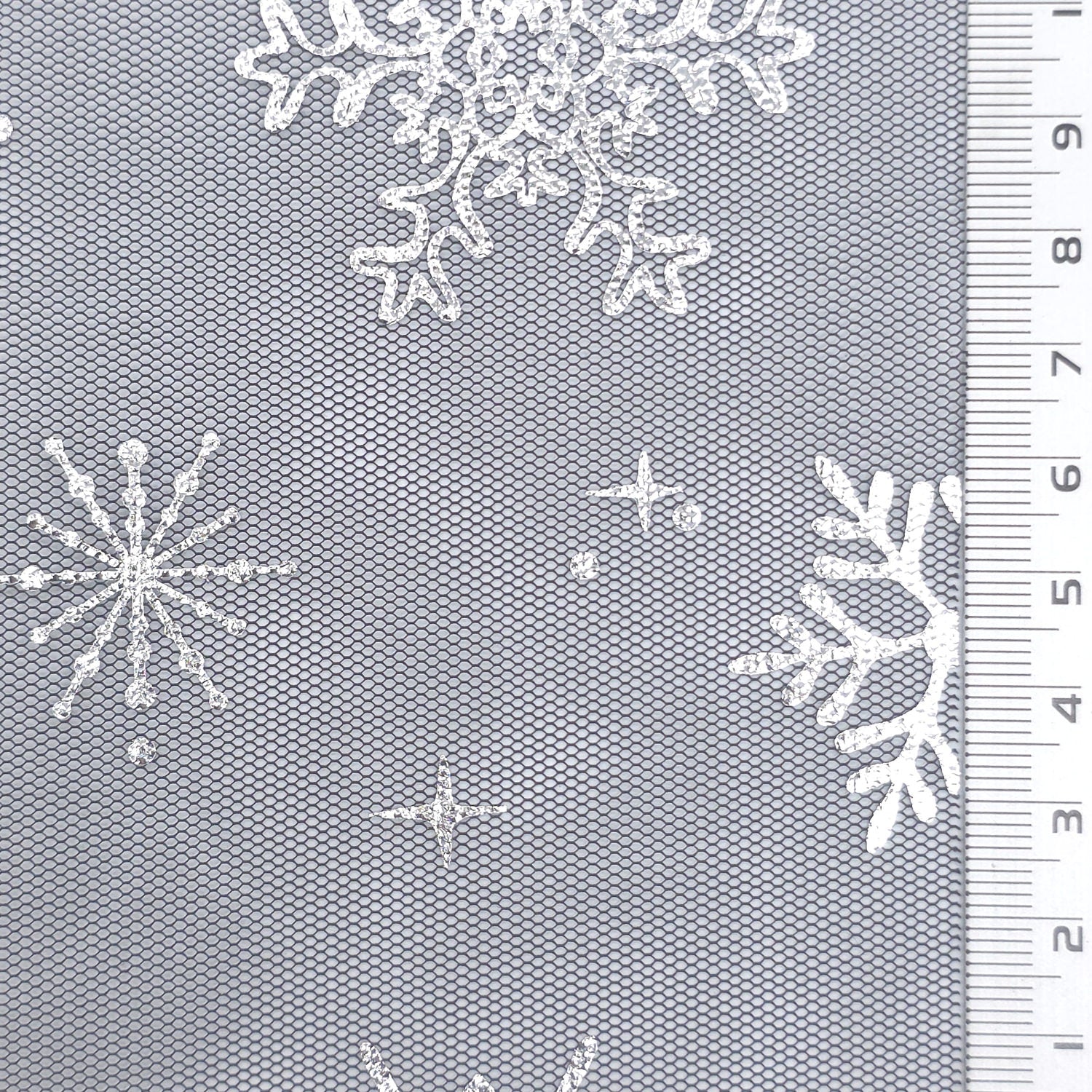 Snowflake Polyester Knit Fabric - FAB1952 - Pink