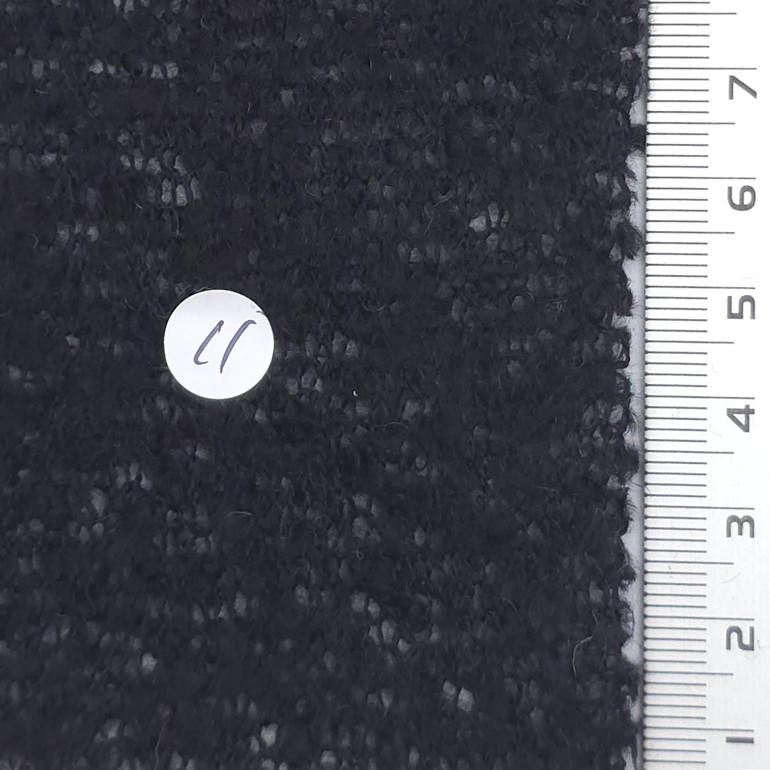 Boucle Acrylic Nylon Wool Knit Fabric - FAB1974 - Black
