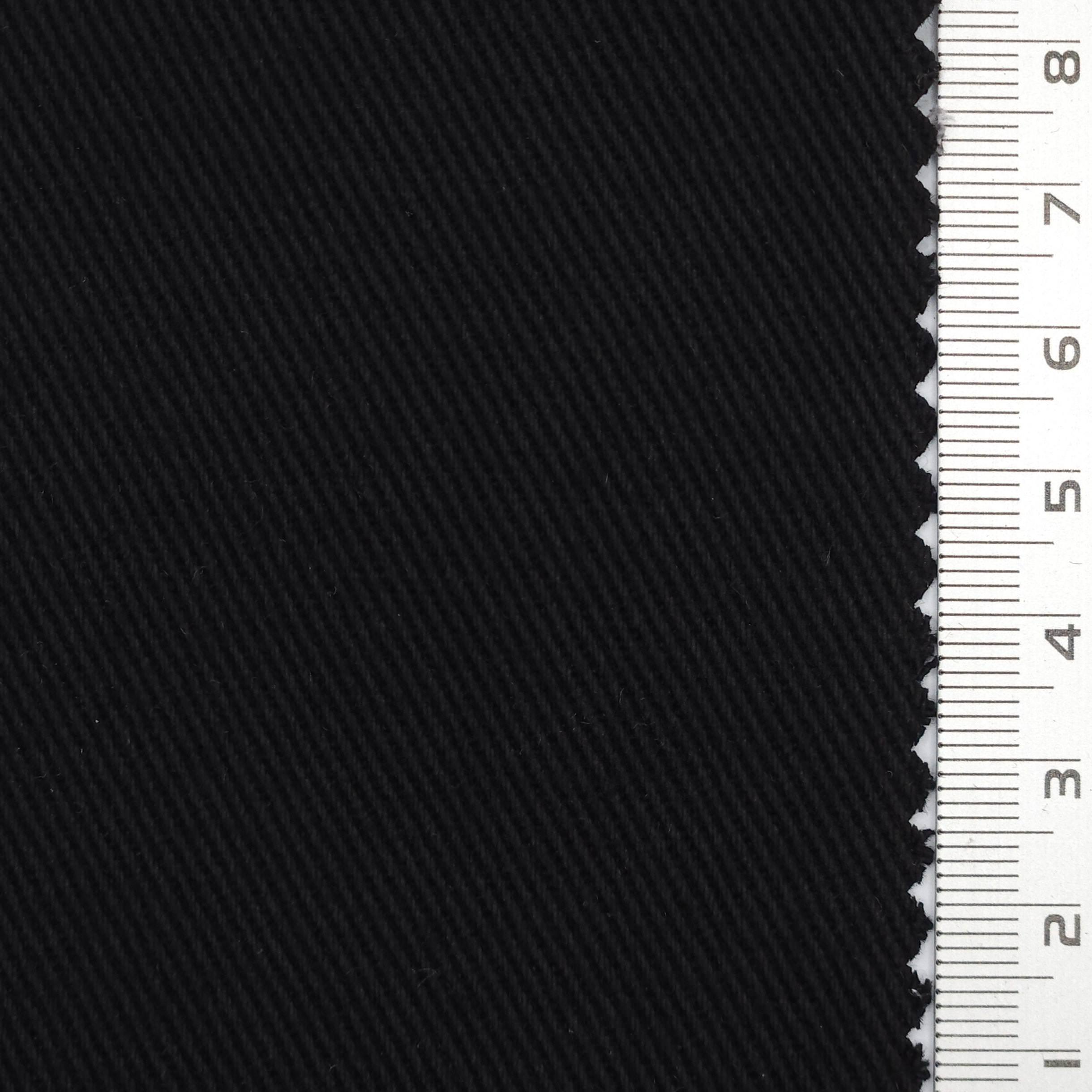 7s Solid Twill Washing Cotton Woven Fabric - FAB 1756 - 12.Black
