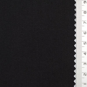 10s Solid Twill Cotton Woven Fabric - FAB1757 - Black