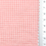 Coral Red - Windowpane Plain Nylon Woven Fabric - FAB1869