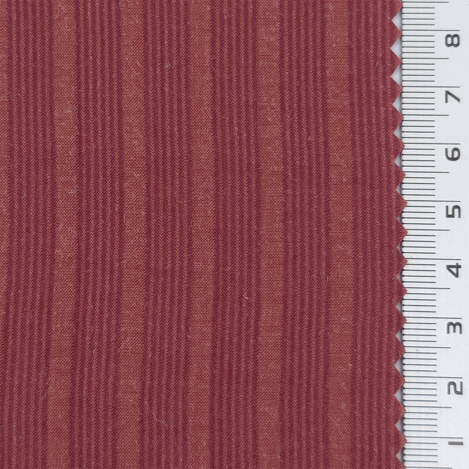Burgundy - Jacquard Stripe Lyocell Nylon Woven Fabric - FAB1877